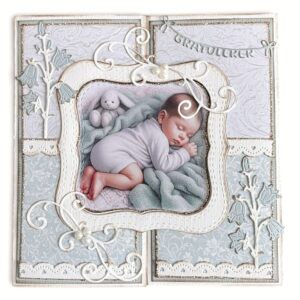 Kit 22 Babykort med åpen ramme - Grønn - Bilde 1