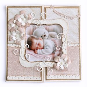 Kit 23 Babykort med åpen ramme - Rosa - Bilde 1
