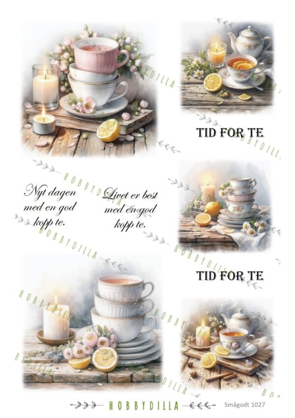 Motivark Smågodt 1027 M Te med Tekster