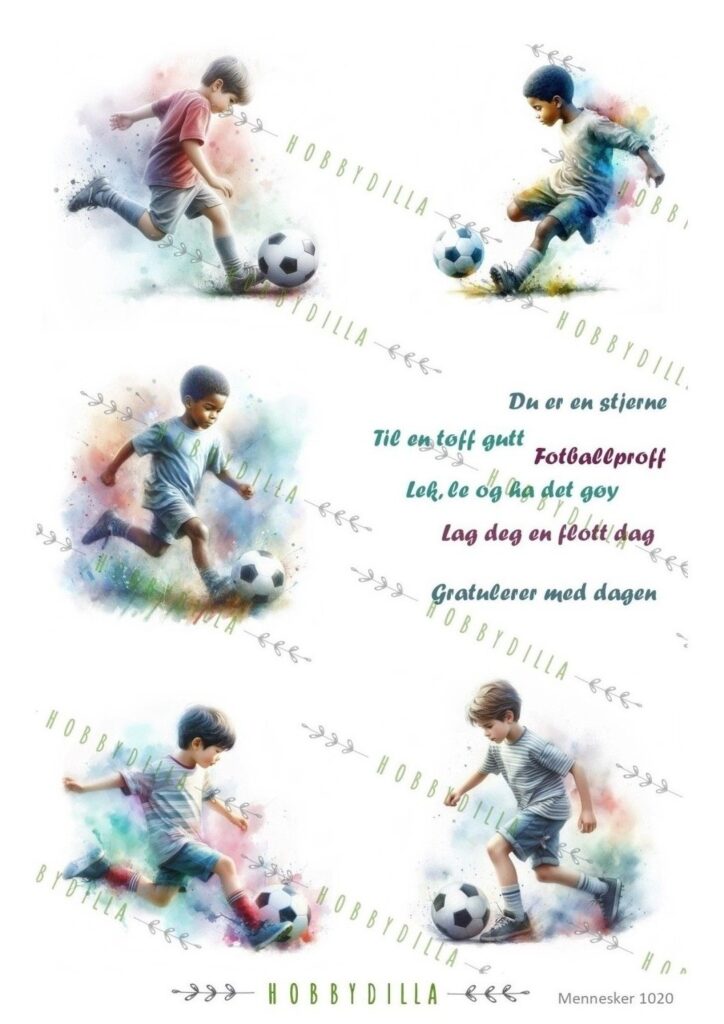 Motivark Mennesker 1020 Fotball Gutter
