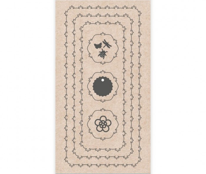 Card Deco Essentials Dies - Slimline Flowers - Bilde 1