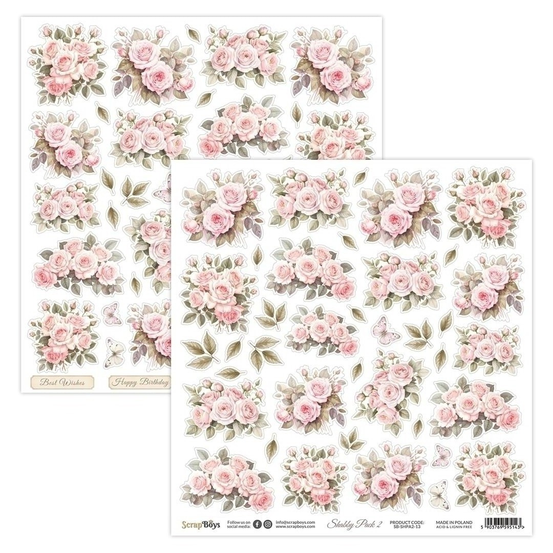ScrapBoys Shabby Pack 2 - 13 Klippeark - Bilde 1
