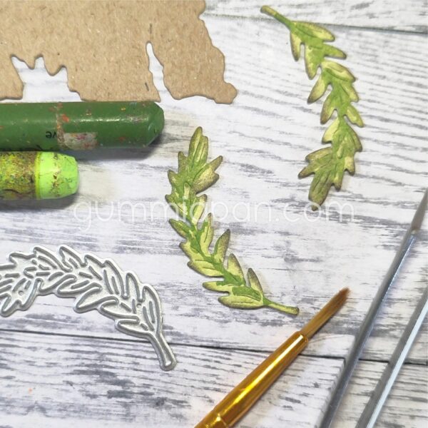 Gummiapan Dies Laurbærbladkvist