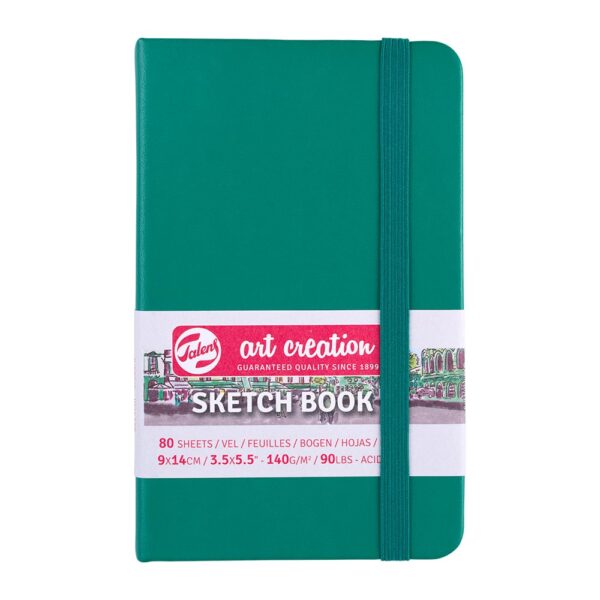 Art Creation Skissebok m/strikk 140g 9x14cm – Forest Green