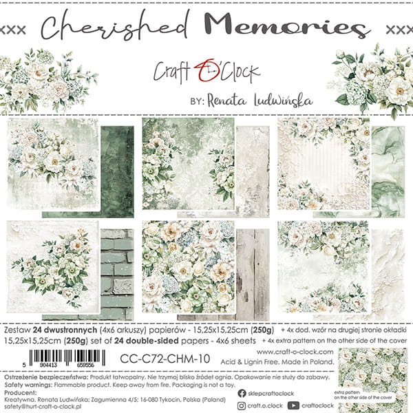 Craft O`Clock Cherished Memories - a set of papers 6x6 Blokk