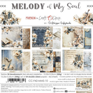 Craft O`Clock Melody Of my Soul - a set of papers 6x6 Blokk - Bilde 1