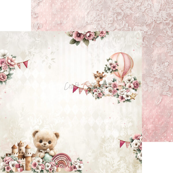 Craft O`Clock Baby Girl Universe - a set of papers 6x6 Blokk