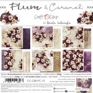 Craft O`Clock Plum Caramel - a set of papers 6x6 Blokk - Bilde 1