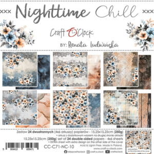 Craft O`Clock Nighttime Chill- a set of papers 6x6 Blokk - Bilde 1