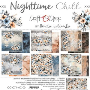 Craft O`Clock Nighttime Chill - a set of papers 12x12 Blokk - Bilde 1