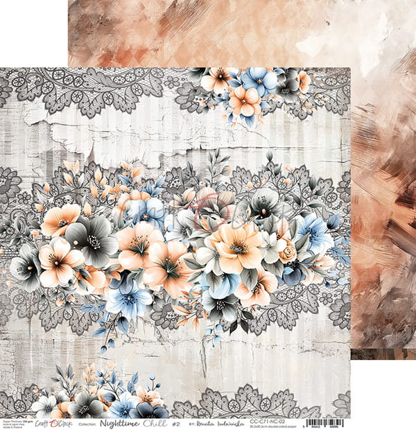 Craft O`Clock Nighttime Chill - a set of papers 12x12 Blokk