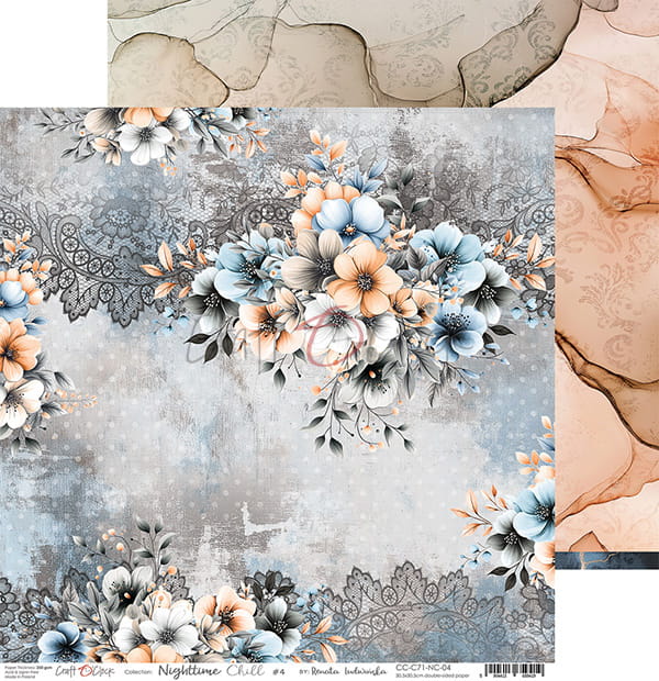 Craft O`Clock Nighttime Chill - a set of papers 12x12 Blokk