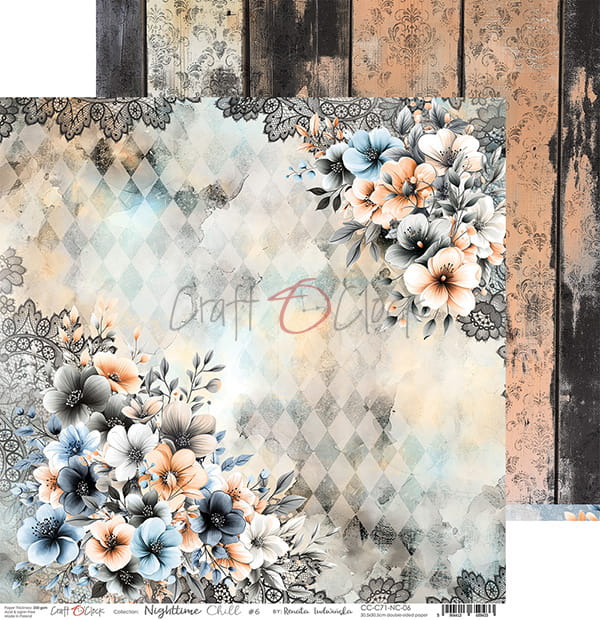 Craft O`Clock Nighttime Chill - a set of papers 12x12 Blokk
