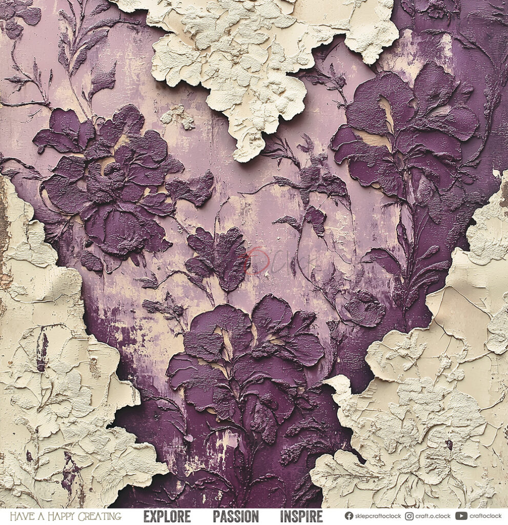 Craft O`Clock Plum Caramel - a set of papers 12x12 Blokk