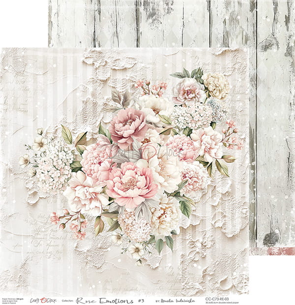 Craft O`Clock Rose Emotions - a set of papers 12x12 Blokk