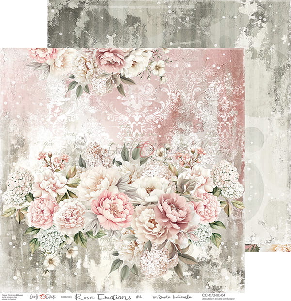 Craft O`Clock Rose Emotions - a set of papers 12x12 Blokk