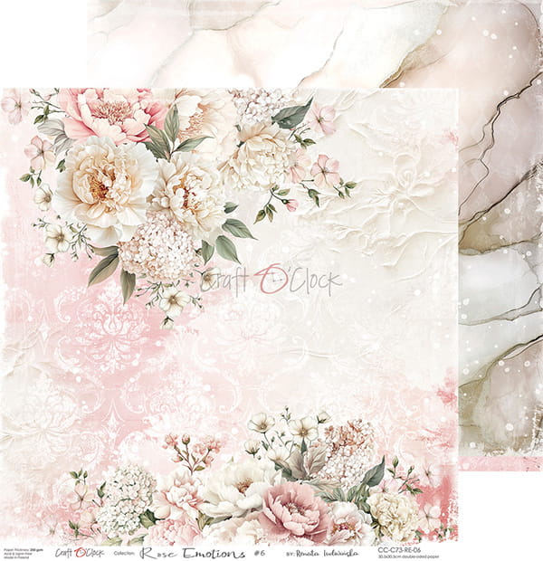 Craft O`Clock Rose Emotions - a set of papers 12x12 Blokk
