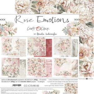 Craft O`Clock Rose Emotions - a set of papers 12x12 Blokk - Bilde 9