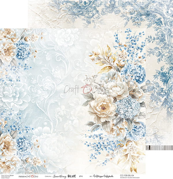 Craft O`Clock Something Blue - a set of papers 12x12 Blokk