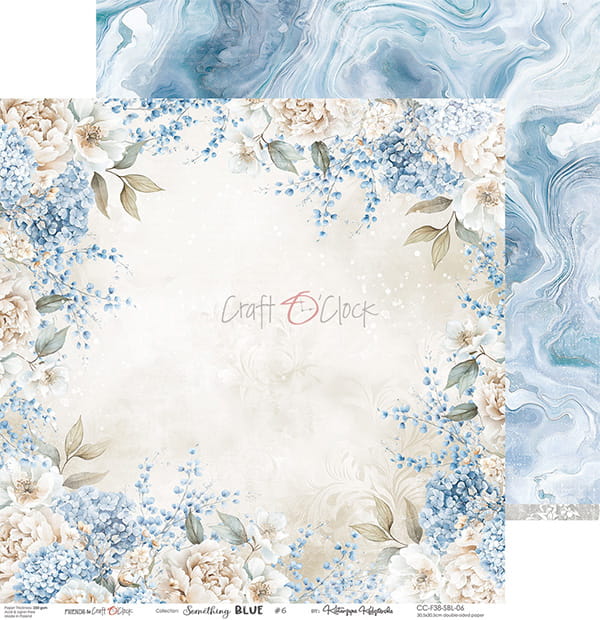 Craft O`Clock Something Blue - a set of papers 12x12 Blokk