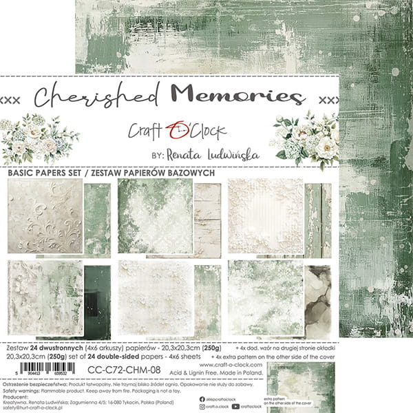 Craft O`Clock Cherished Memories -  8x8 Blokk