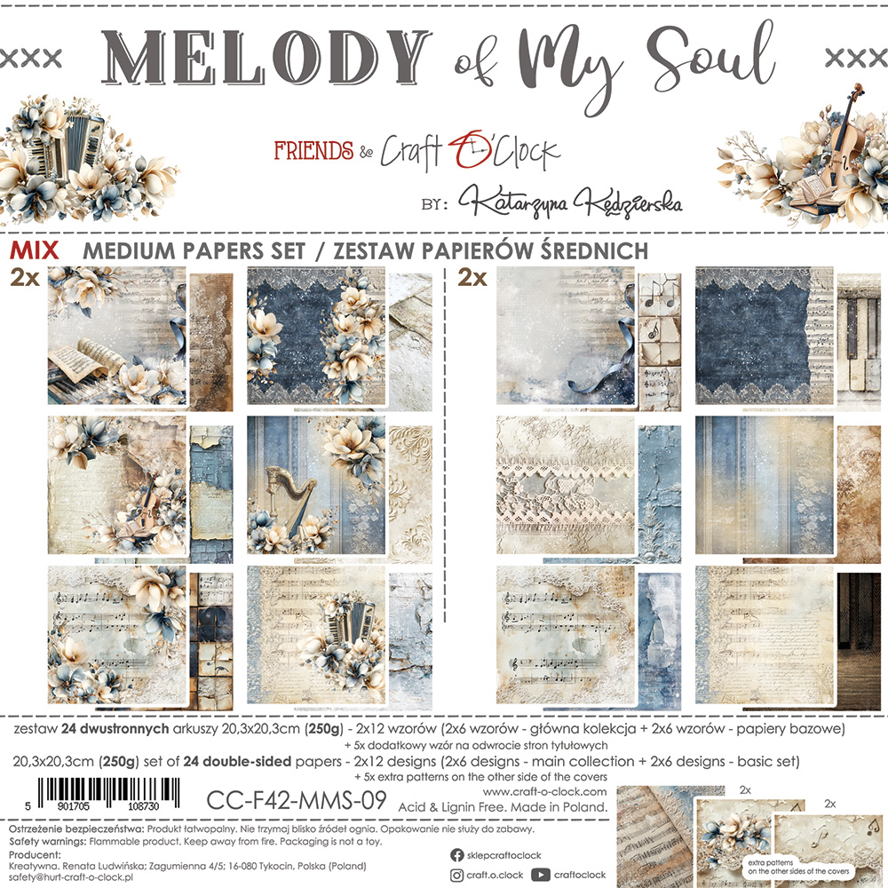 Craft O`Clock Melody of my Soul - Mix sett 8x8 Blokk - Bilde 1