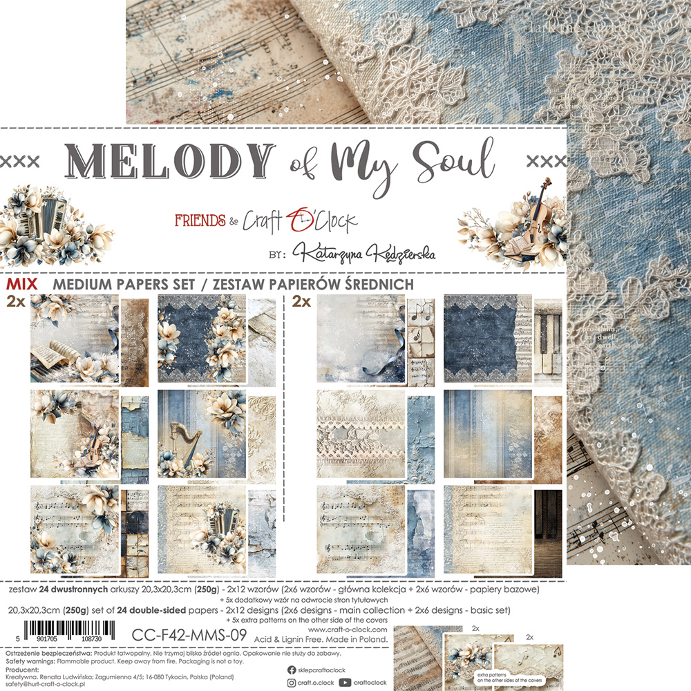 Craft O`Clock Melody of my Soul - Mix sett 8x8 Blokk - Bilde 14
