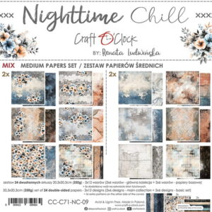 Craft O`Clock Nighttime Chill - Mix sett 8x8 Blokk - Bilde 1