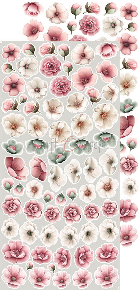 Craft O`Clock Baby Girl Universe - Mix Sett med 18 stk Klippeark