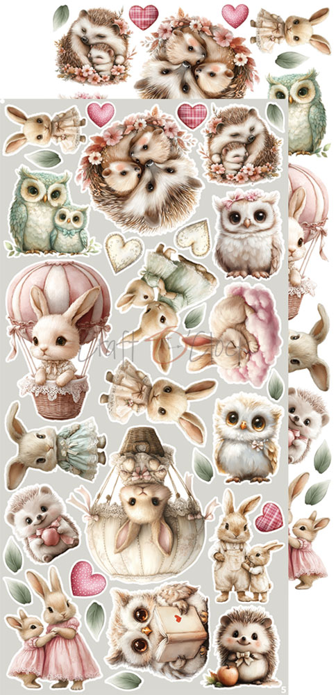 Craft O`Clock Baby Girl Universe - Mix Sett med 18 stk Klippeark