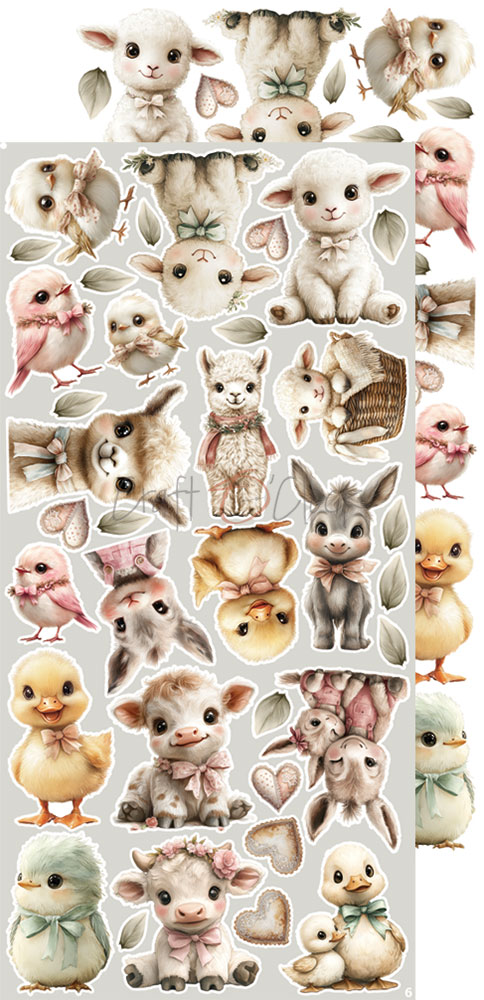 Craft O`Clock Baby Girl Universe - Mix Sett med 18 stk Klippeark