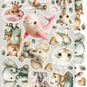 Craft O`Clock Baby Girl Universe - Mix Sett med 18 stk Klippeark - Bilde 8