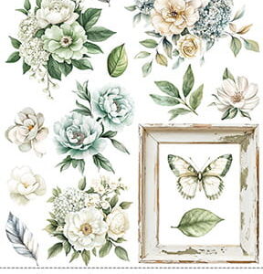 Craft O`Clock Cherished Memories Sett med 18 stk Klippeark - Bilde 2