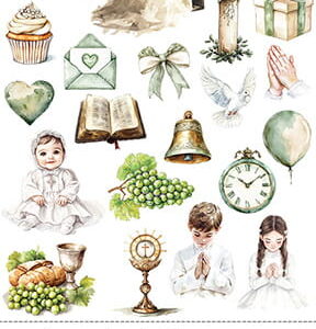 Craft O`Clock Cherished Memories Sett med 18 stk Klippeark - Bilde 12