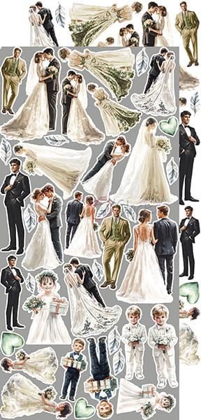 Craft O`Clock Cherished Memories Sett med 18 stk Klippeark