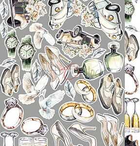 Craft O`Clock Cherished Memories Sett med 18 stk Klippeark - Bilde 14