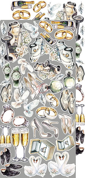 Craft O`Clock Cherished Memories Sett med 18 stk Klippeark