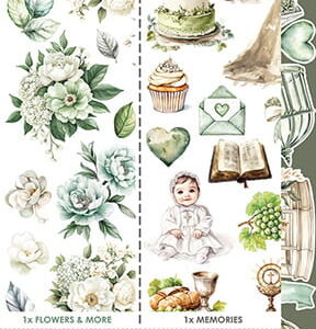 Craft O`Clock Cherished Memories Sett med 18 stk Klippeark - Bilde 21