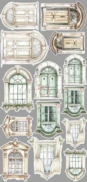 Craft O`Clock Cherished Memories Sett med 18 stk Klippeark