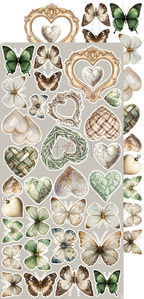 Craft O`Clock Lifetime Loving you Mix Sett med 18 stk Klippeark