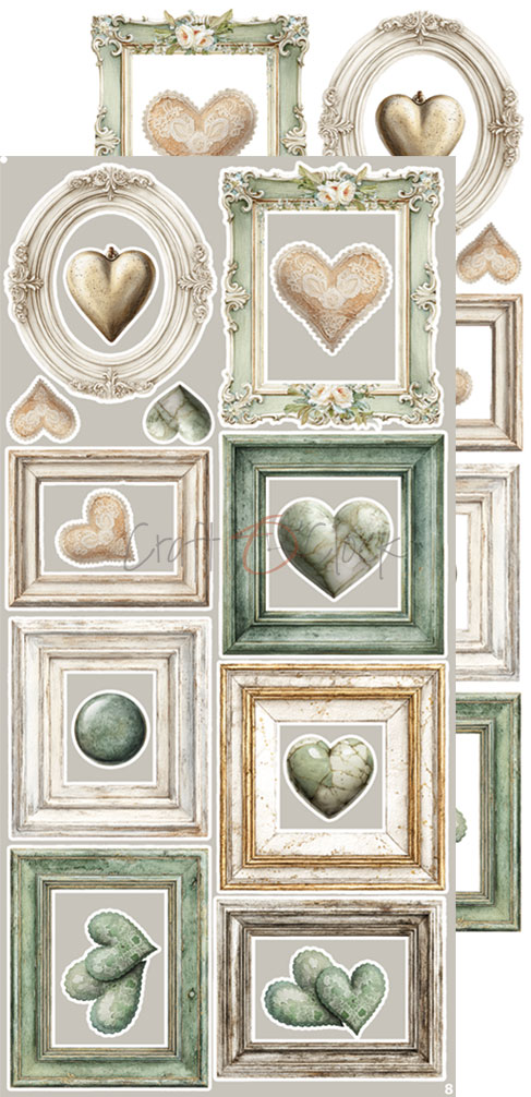 Craft O`Clock Lifetime Loving you Mix Sett med 18 stk Klippeark