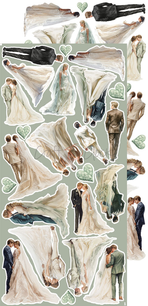 Craft O`Clock Lifetime Loving you Mix Sett med 18 stk Klippeark