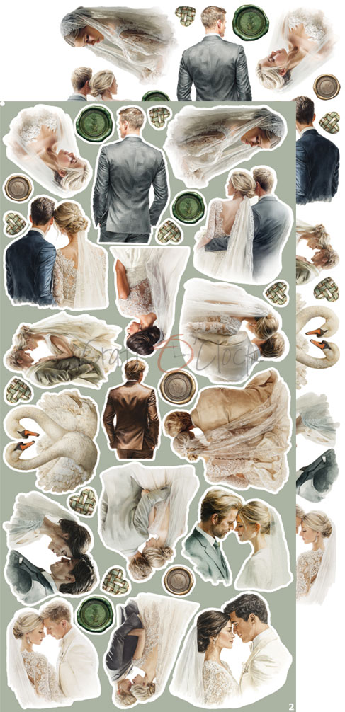 Craft O`Clock Lifetime Loving you Mix Sett med 18 stk Klippeark