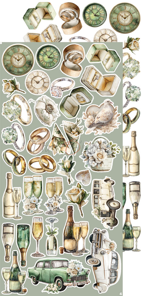 Craft O`Clock Lifetime Loving you Mix Sett med 18 stk Klippeark