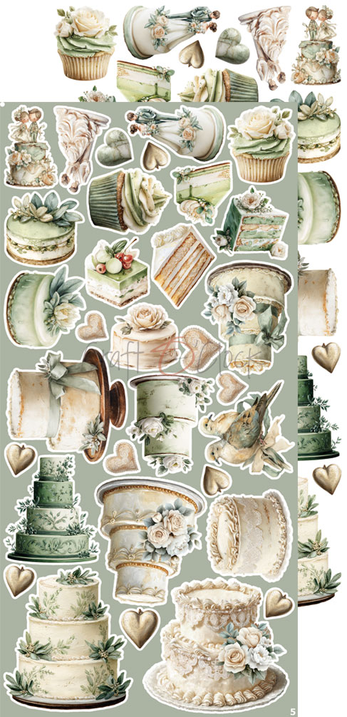 Craft O`Clock Lifetime Loving you Mix Sett med 18 stk Klippeark