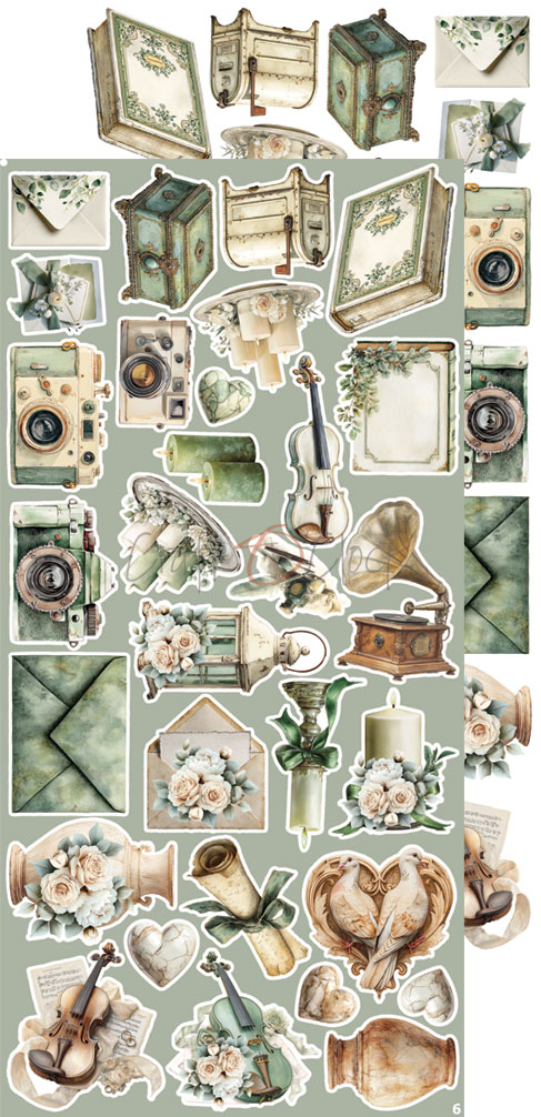 Craft O`Clock Lifetime Loving you Mix Sett med 18 stk Klippeark