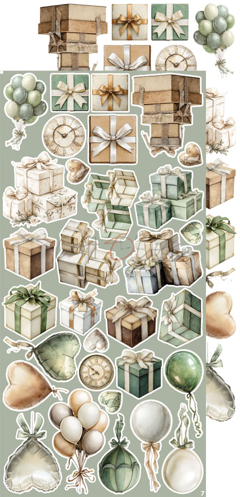 Craft O`Clock Lifetime Loving you Mix Sett med 18 stk Klippeark