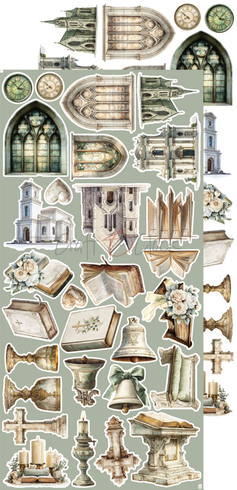 Craft O`Clock Lifetime Loving you Mix Sett med 18 stk Klippeark