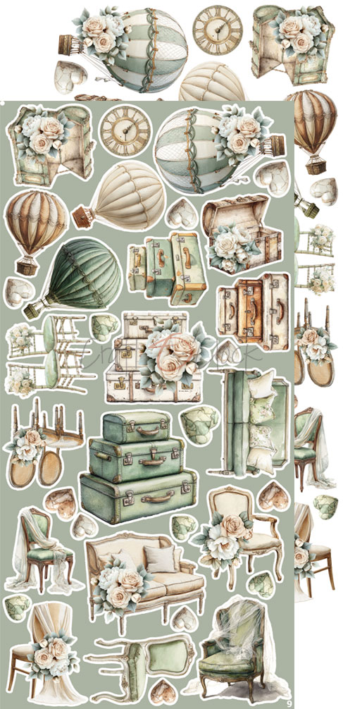 Craft O`Clock Lifetime Loving you Mix Sett med 18 stk Klippeark