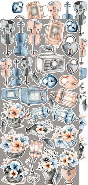 Craft O`Clock Nighttime Chill  Mix Sett med 18 stk Klippeark